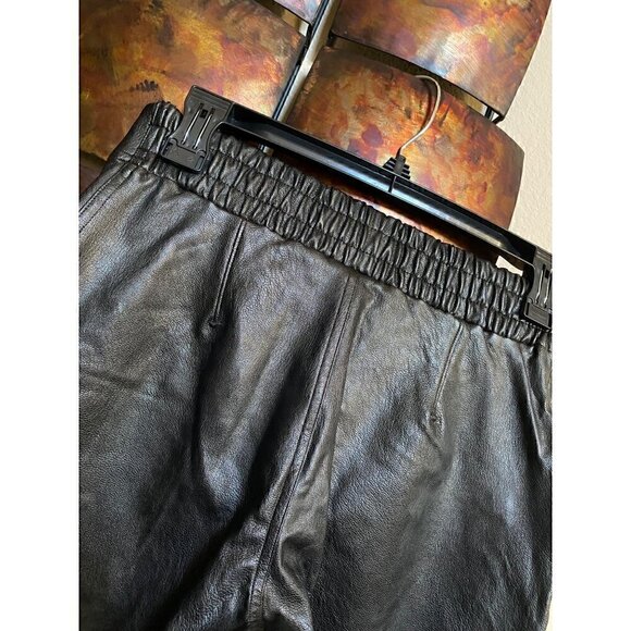 Spanx Faux Leather Joggers Sz Small Black NWT - Picture 5 of 12
